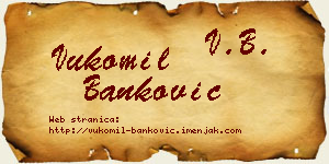 Vukomil Banković vizit kartica